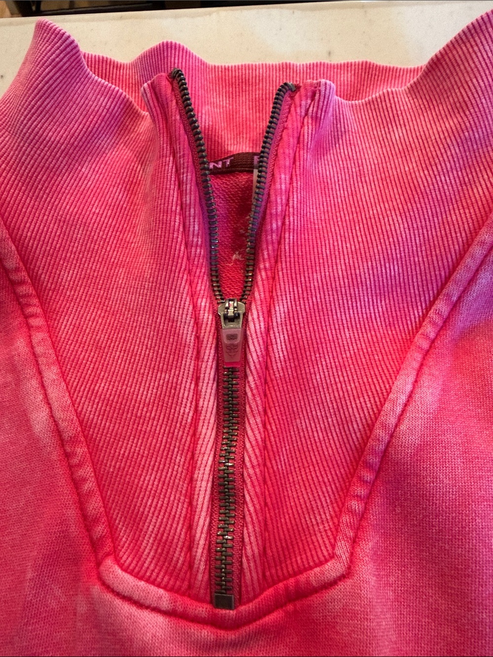 FP Movement by Free People Pink Cropped Quarter-Zip Sweatshirt - Picture 3 of 4